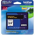 Brother Brother® P-Touch® TZe Labeling Tape, 3/4"W, Gold on Black TZE344